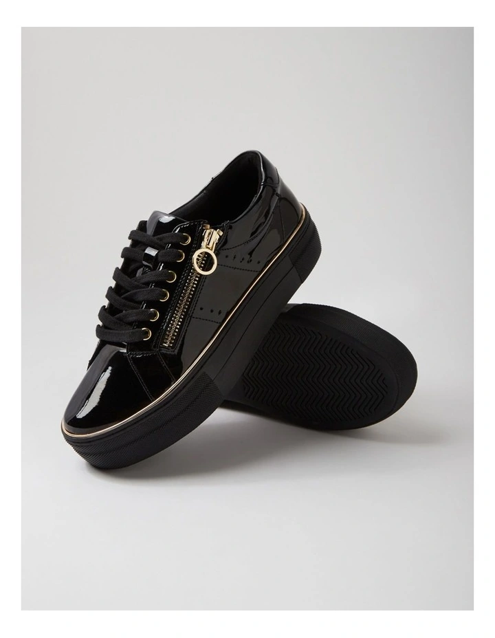 Skillex Black Patent Pu Sneakers image 5