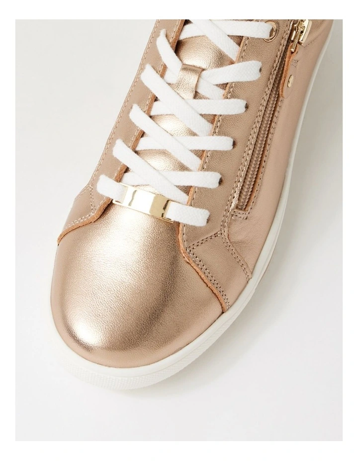 Evone Champagne Leather Sneakers image 4
