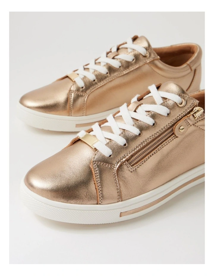 Evone Champagne Leather Sneakers image 5