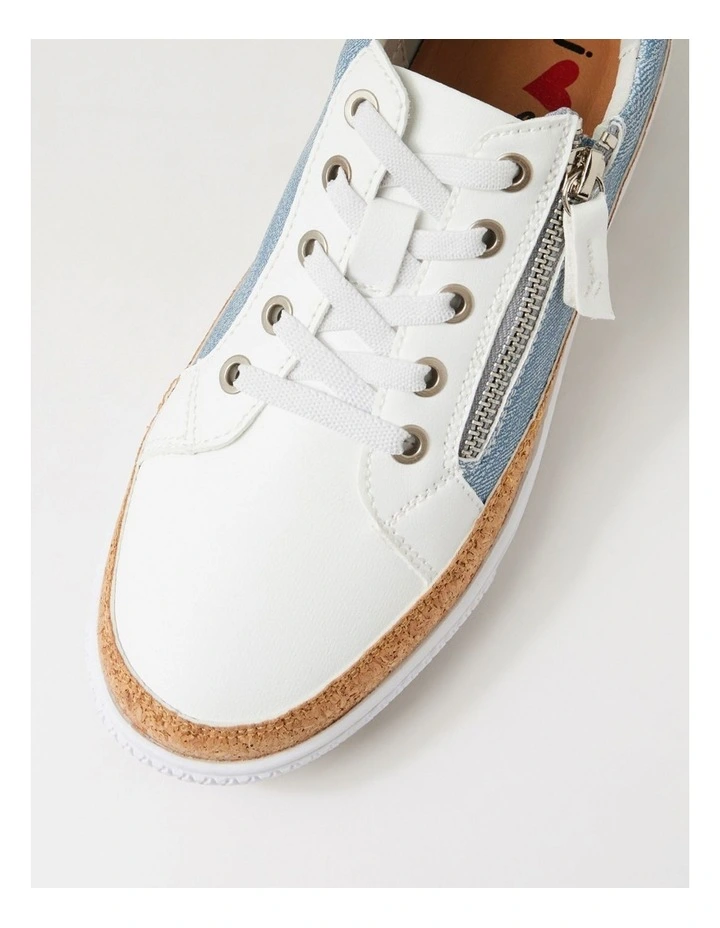 Gimmor White Denim Sneakers image 4