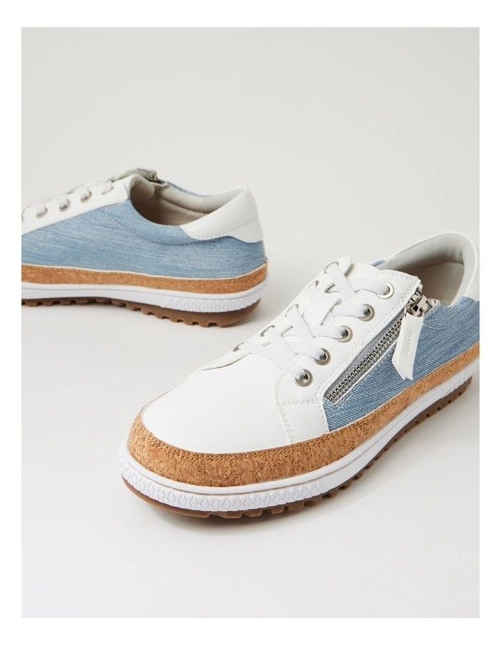 Gimmor White Denim Sneakers image 5