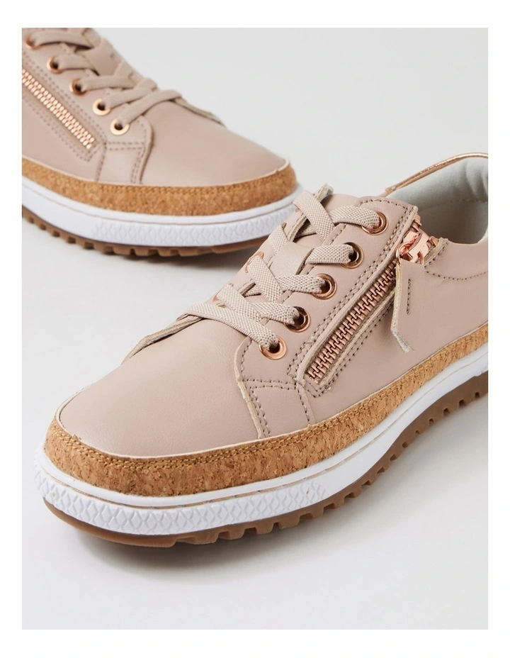Gimmor Nude Smooth Sneakers image 5