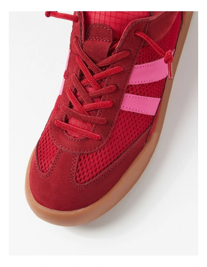 Prognosis Red Pink Microsuede Sneakers image 4