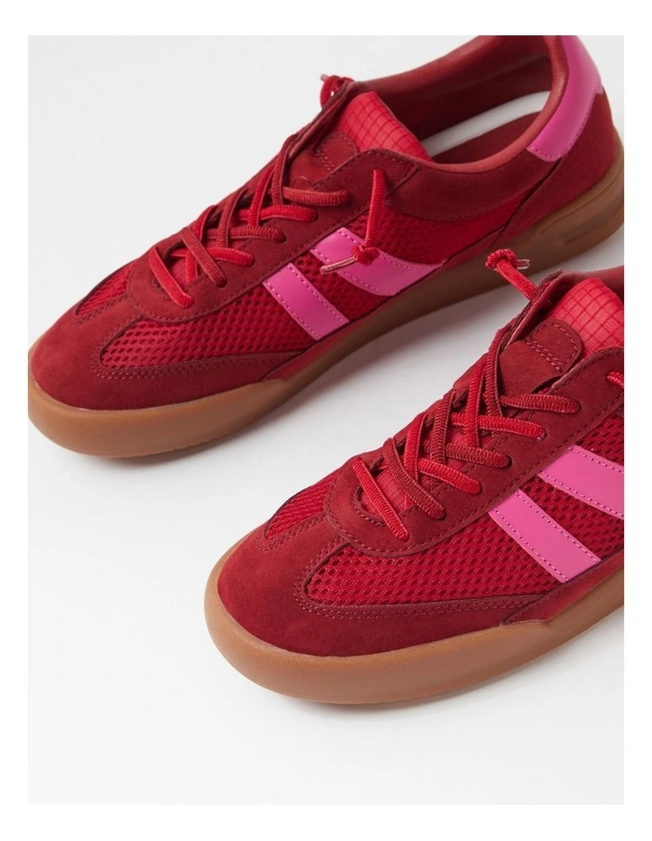 Prognosis Red Pink Microsuede Sneakers image 5