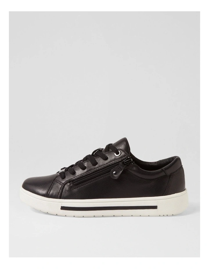 Evone Black Leather Sneakers image 1