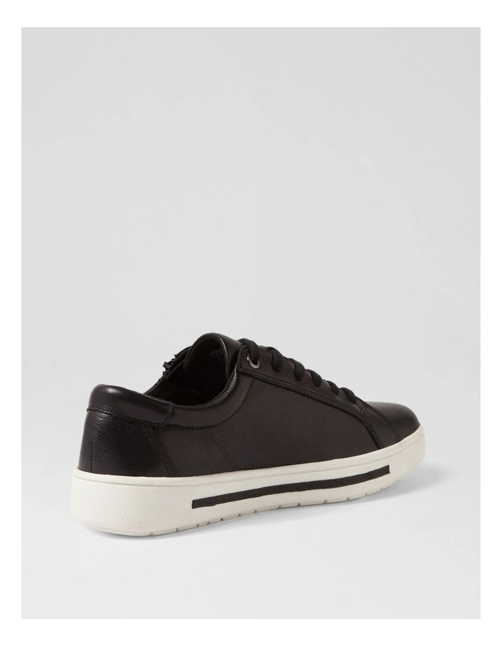 Evone Black Leather Sneakers image 3