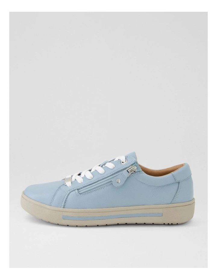 Evone Sky Blue Leather Sneakers image 1