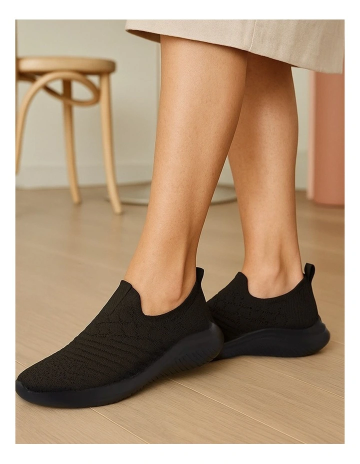 Bethie Black Knit Sneakers image 1
