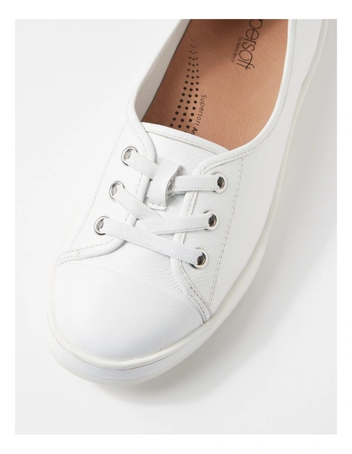 Augusts White Leather Sneakers image 4