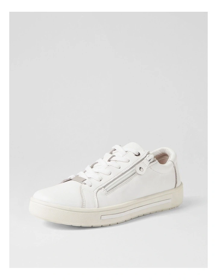 Evone White Leather Sneakers image 2