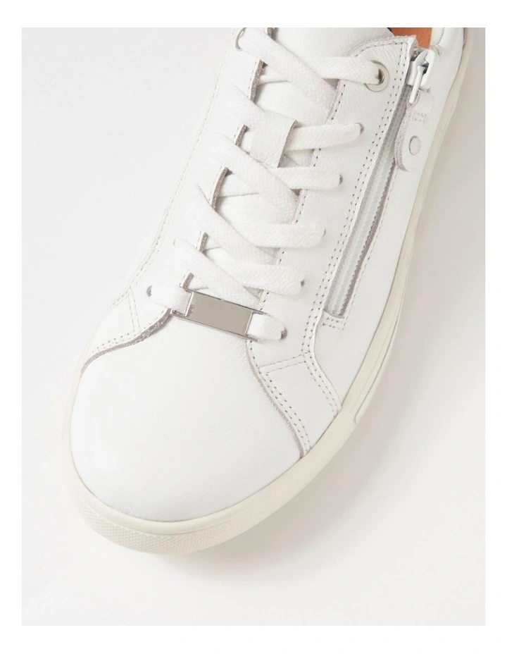 Evone White Leather Sneakers image 4