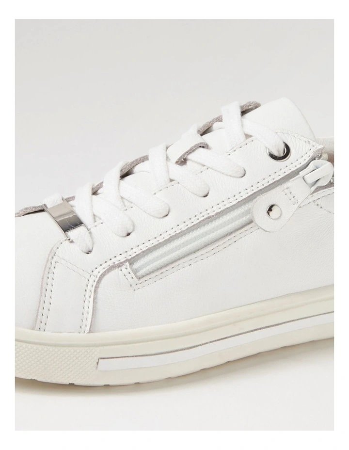 Evone White Leather Sneakers image 5