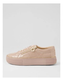 Skillex Taupe Patent Pu Sneakers