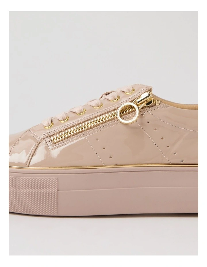 Skillex Taupe Patent Pu Sneakers image 5