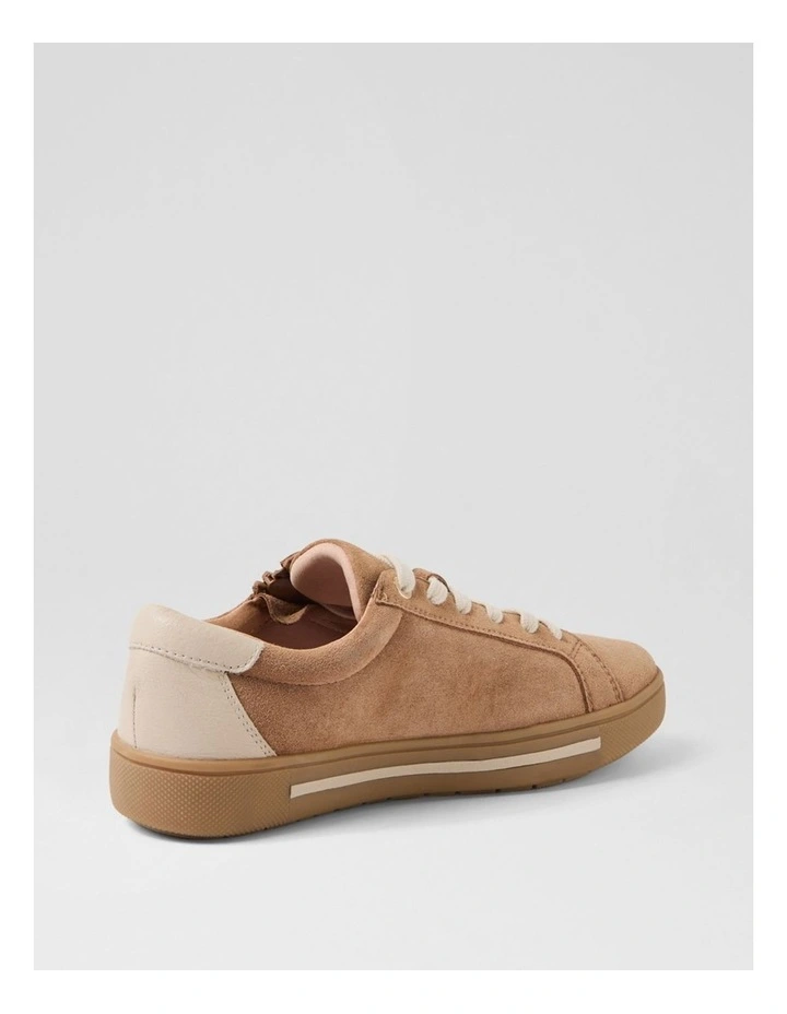 Evone Light Choc Almond Suede Leather Sneakers image 3