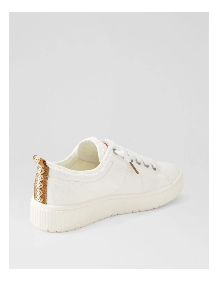 Isaiah White Recycled Canvas Sneakers image 3