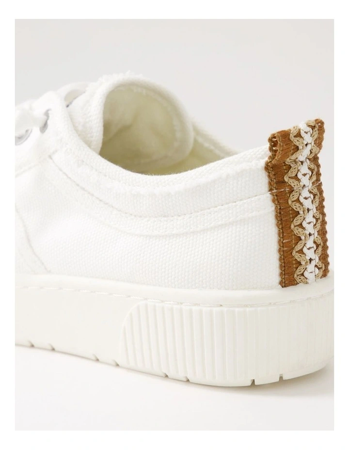 Isaiah White Recycled Canvas Sneakers image 5