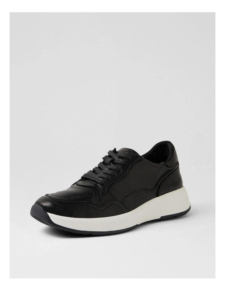 Tru Pro Black Leather Sneakers image 2