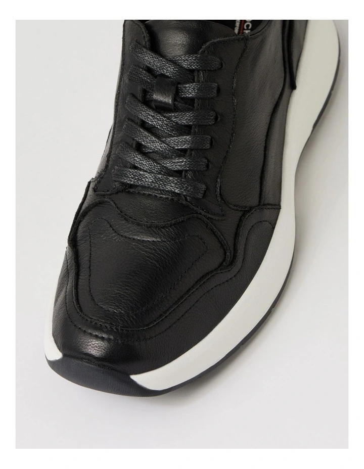 Tru Pro Black Leather Sneakers image 4