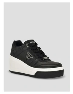 Rozinn Platform Wedge Sneakers in Black