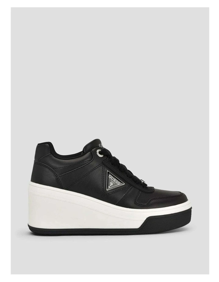 Rozinn Platform Wedge Sneakers in Black image 2