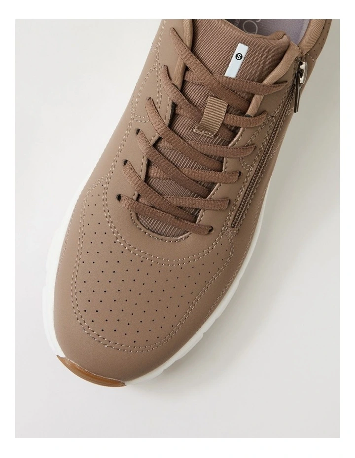 Willin Taupe Fabric Sneakers image 4