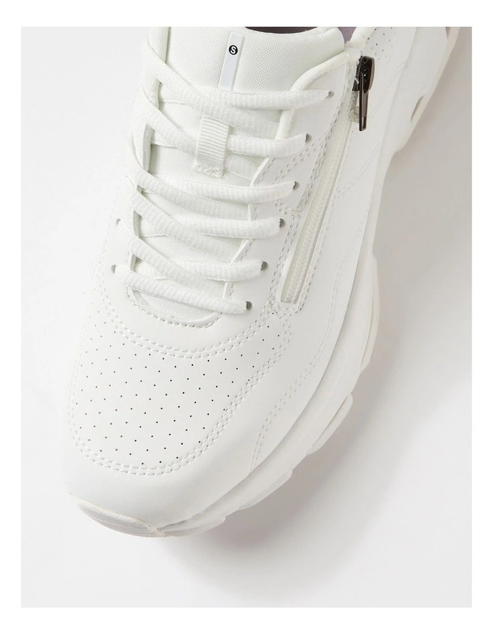Willin White Fabric Sneakers image 4