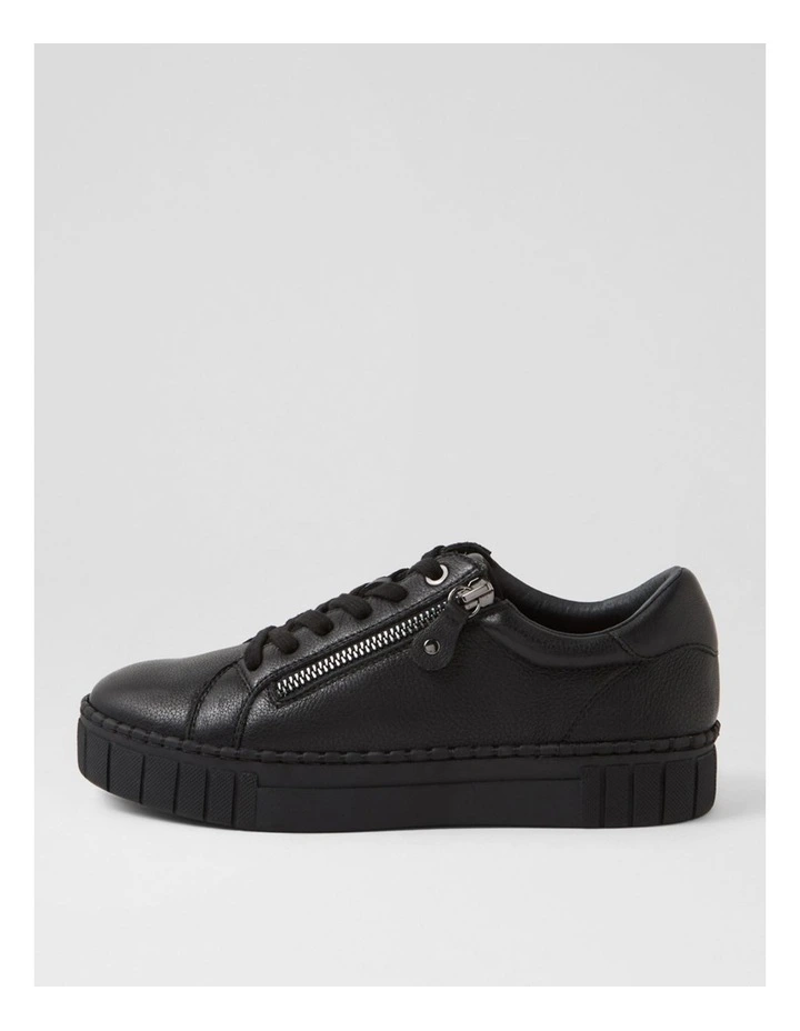 Pagie Black Leather Sneakers image 1