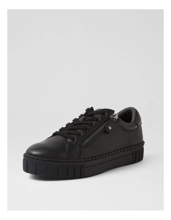 Pagie Black Leather Sneakers image 2
