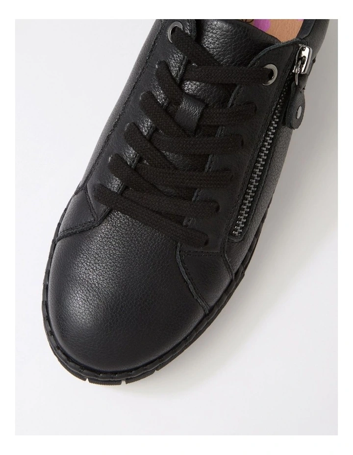 Pagie Black Leather Sneakers image 4