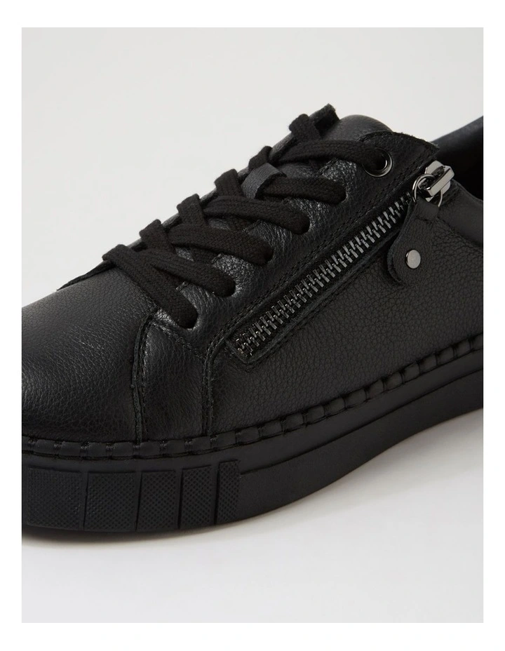 Pagie Black Leather Sneakers image 5