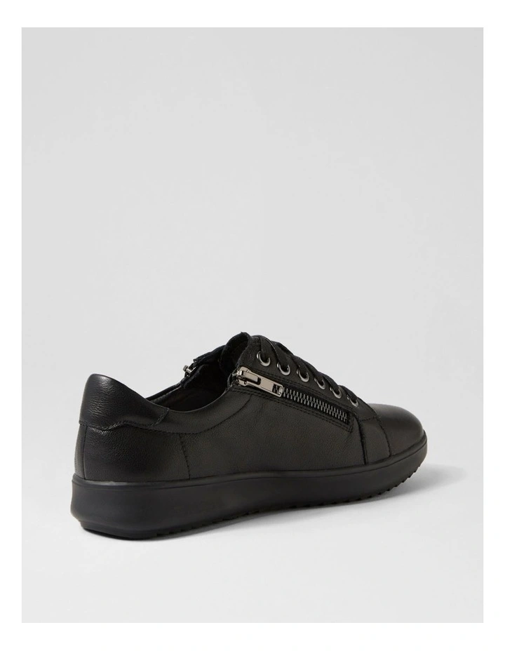 Lillyz Black Leather Sneakers image 3