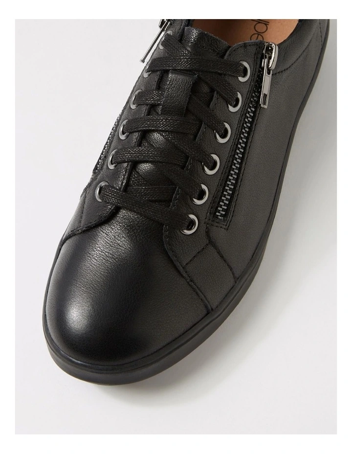 Lillyz Black Leather Sneakers image 4