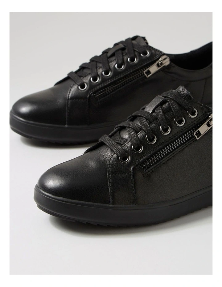 Lillyz Black Leather Sneakers image 5