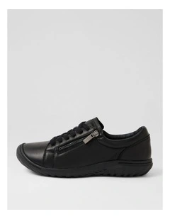 Travi Black Leather Sneakers