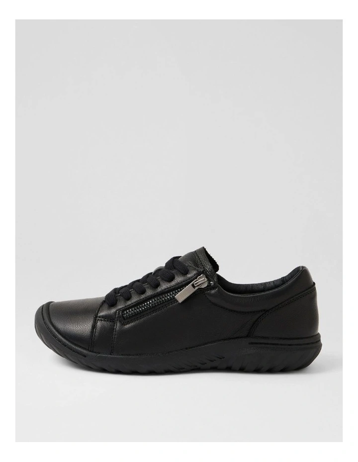 Travi Black Leather Sneakers image 1