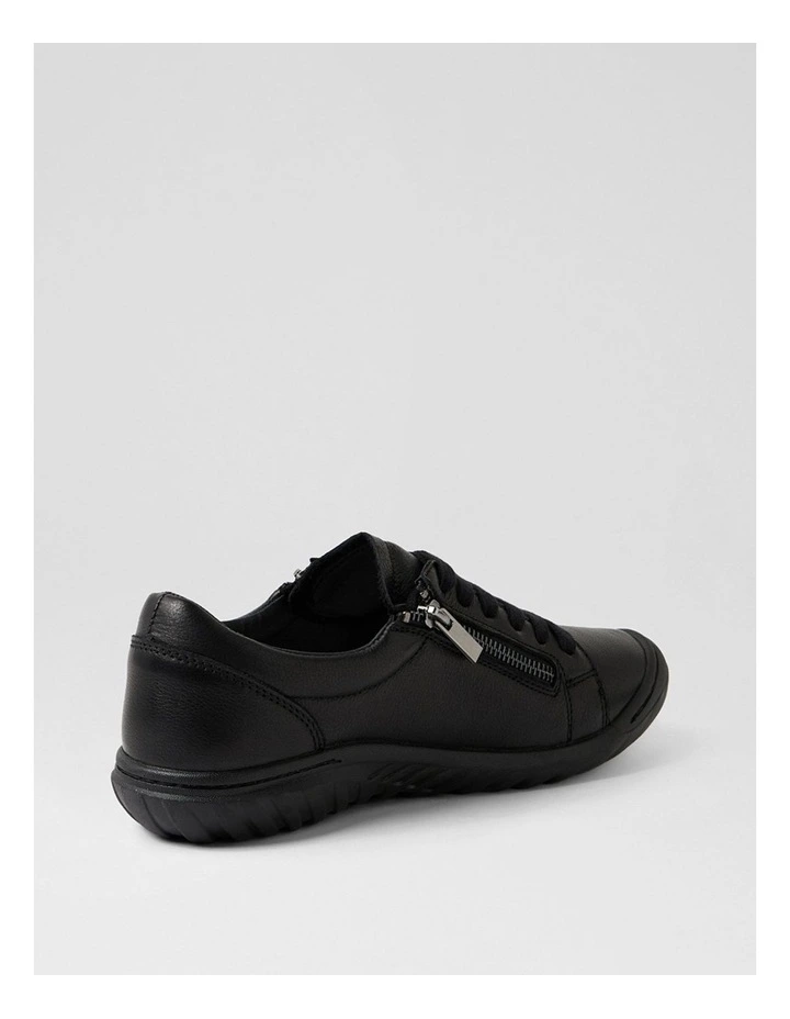 Travi Black Leather Sneakers image 3