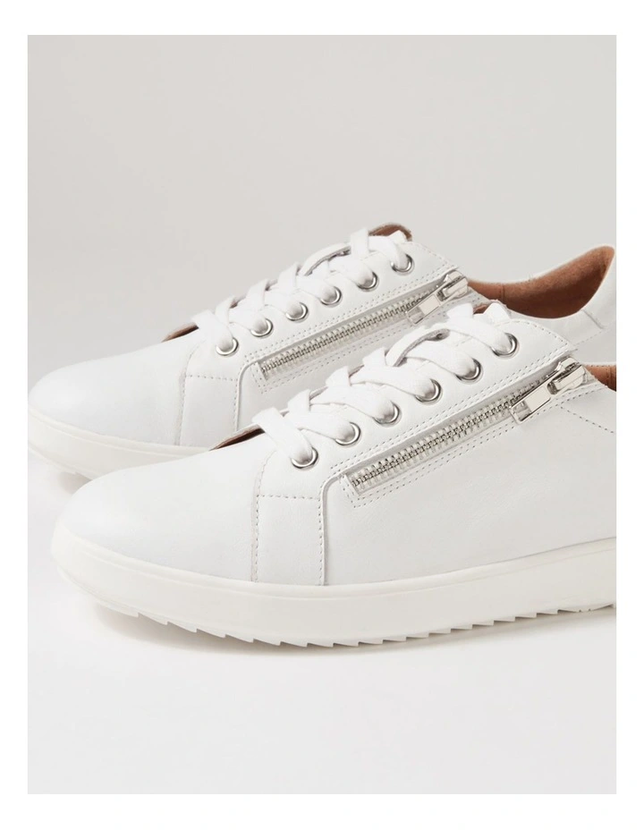 Lillyz White Leather Sneakers image 5