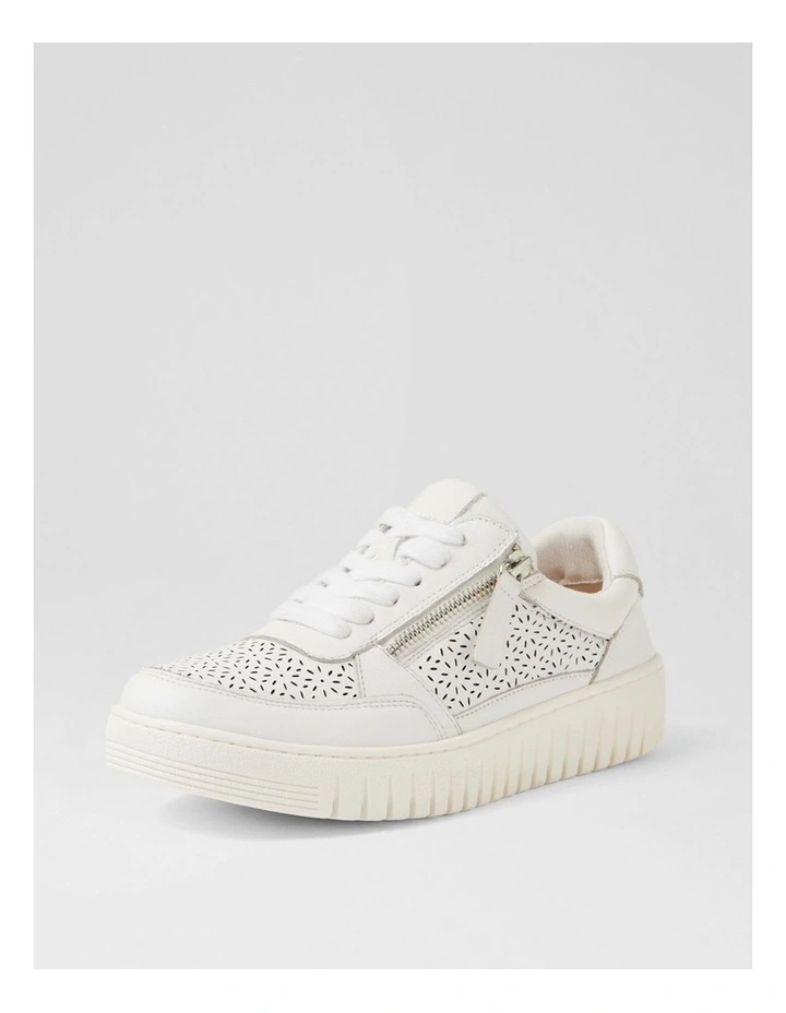 Hazlie White Leather Sneakers image 2