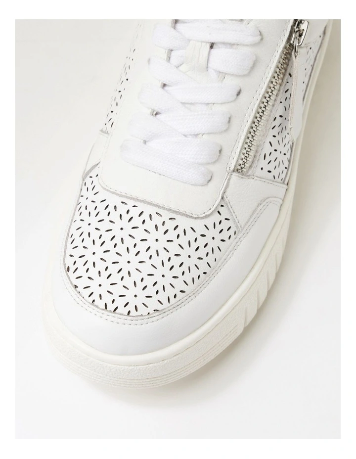 Hazlie White Leather Sneakers image 4