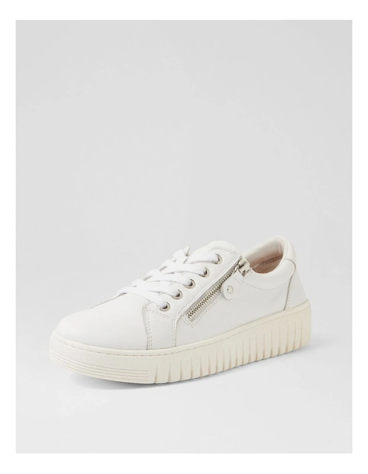 Harlis White Leather Sneakers image 2