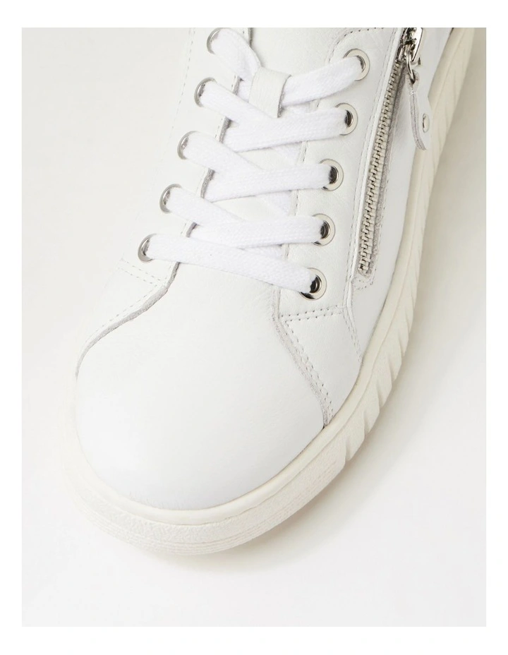 Harlis White Leather Sneakers image 4
