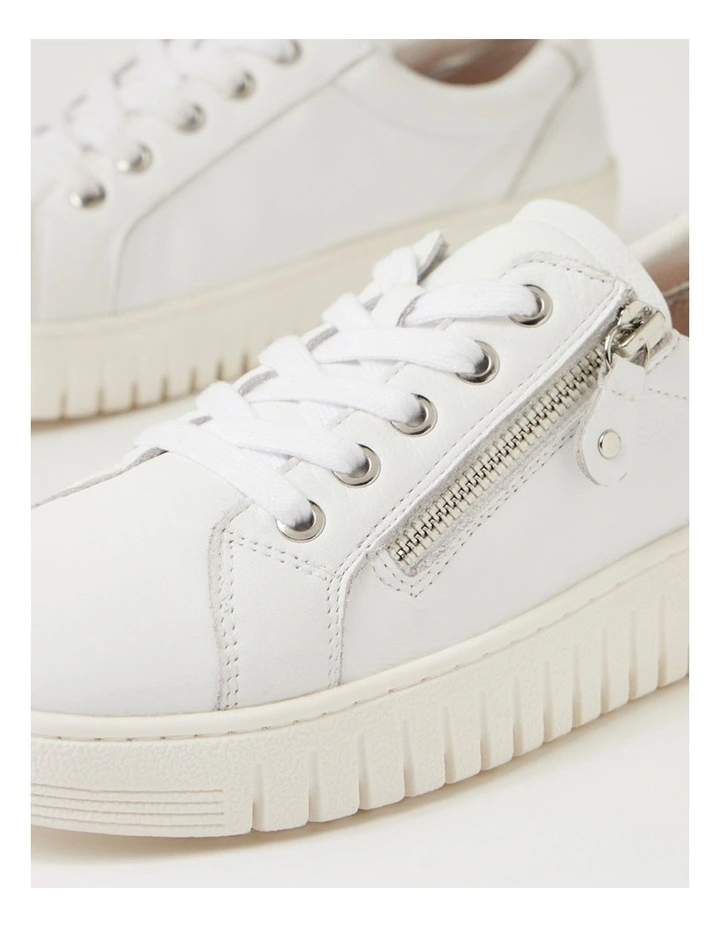 Harlis White Leather Sneakers image 5