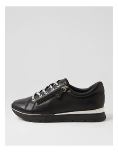 Nanettes Black Leather Sneakers