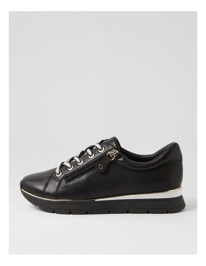 Nanettes Black Leather Sneakers image 1