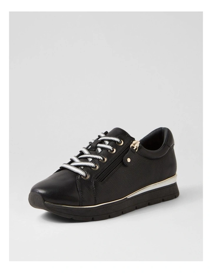 Nanettes Black Leather Sneakers image 2