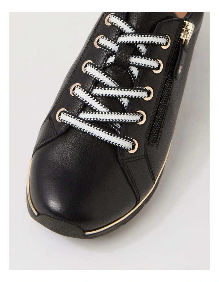 Nanettes Black Leather Sneakers image 4