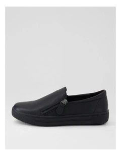 Bellisa Black Leather Sneakers