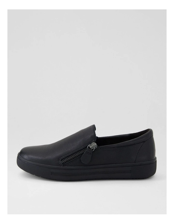 Bellisa Black Leather Sneakers image 1
