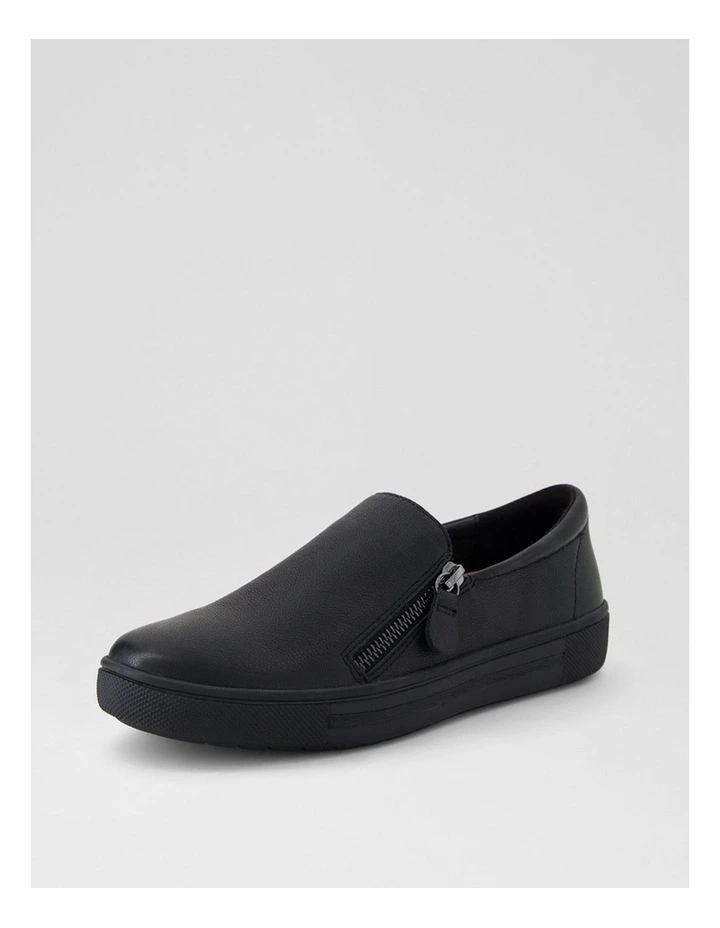 Bellisa Black Leather Sneakers image 2